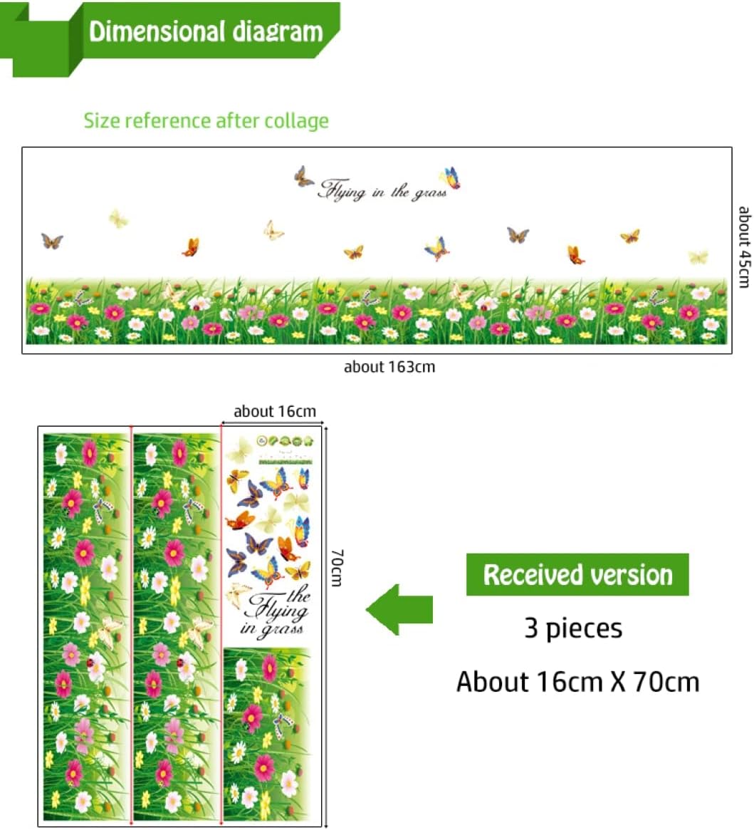 Droomhuis Wall Sticker Flowers Meadow Wall Sticker for Children’s Room
