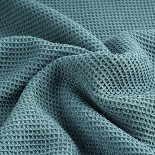 Serviette de bain microfibre gaufrée Polyte 152x76 cm lot de 2 - 8