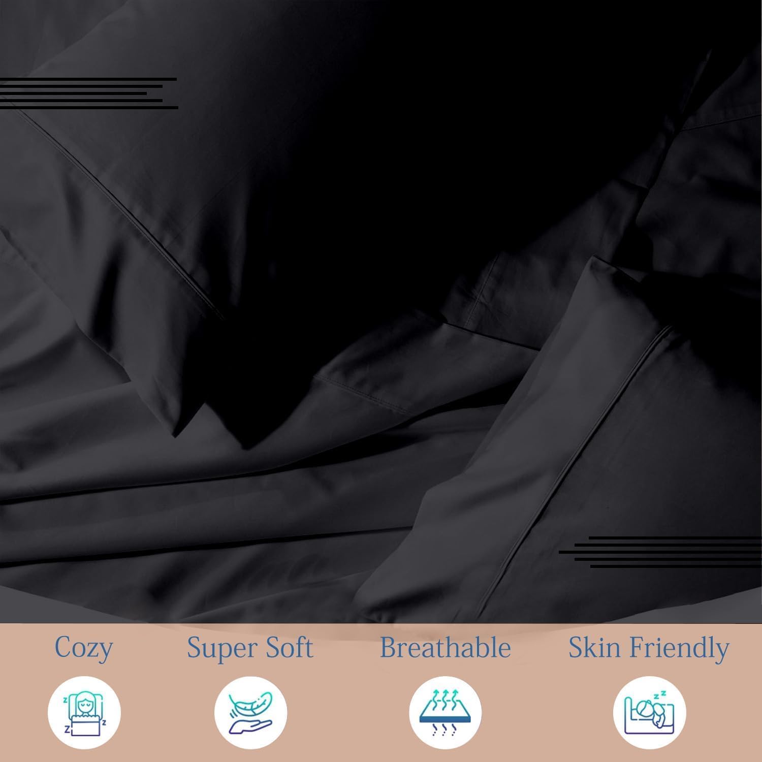 100% Egyptian Cotton Universal V Berth 3 Piece The Best Boat V Berth Bedding Fits mattresses up to 8” Depth Sheet Set - 800 Thread Count Boat Sheet Set - Dark Gray