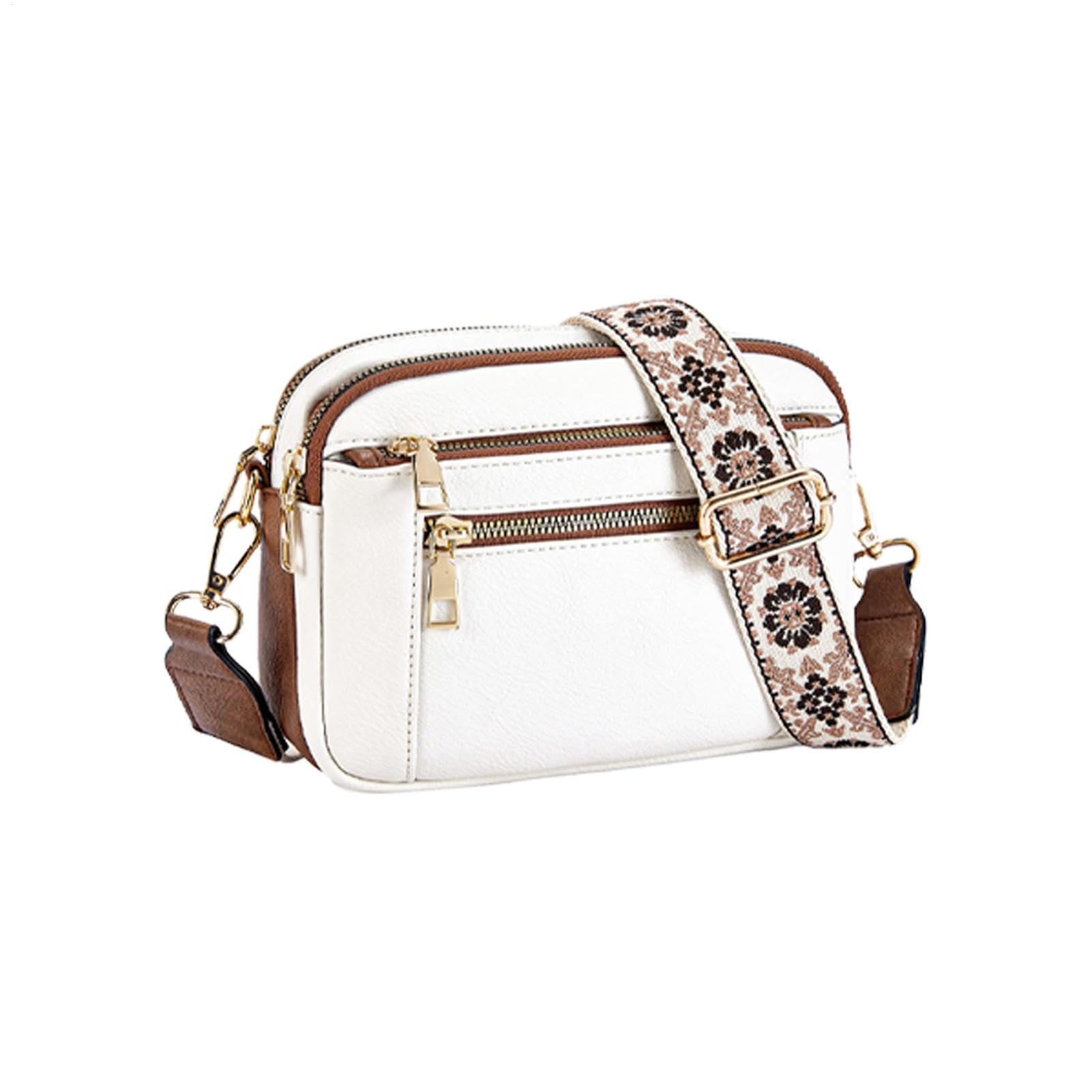 Sac Bandoulière Femme RQJZ - Hobo Bag Élégant En Simili Cuir Avec Large Sangle Réglable Et Poches Multiples Pour Usage Quotidien