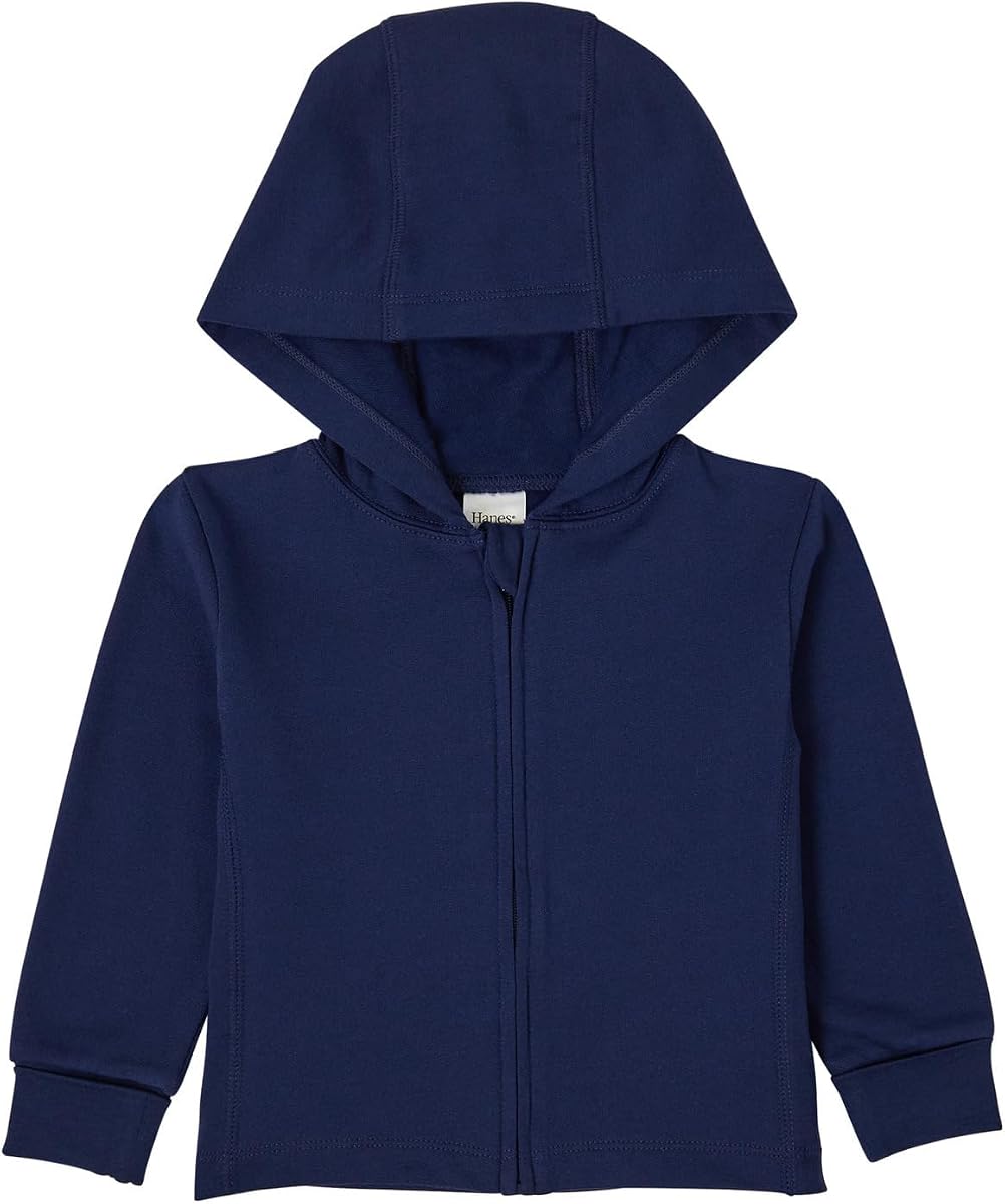 Baby Pure Comfort French Terry Hoodie, Infant Full-zip Hooded Jacket, Unisex, 2-pack