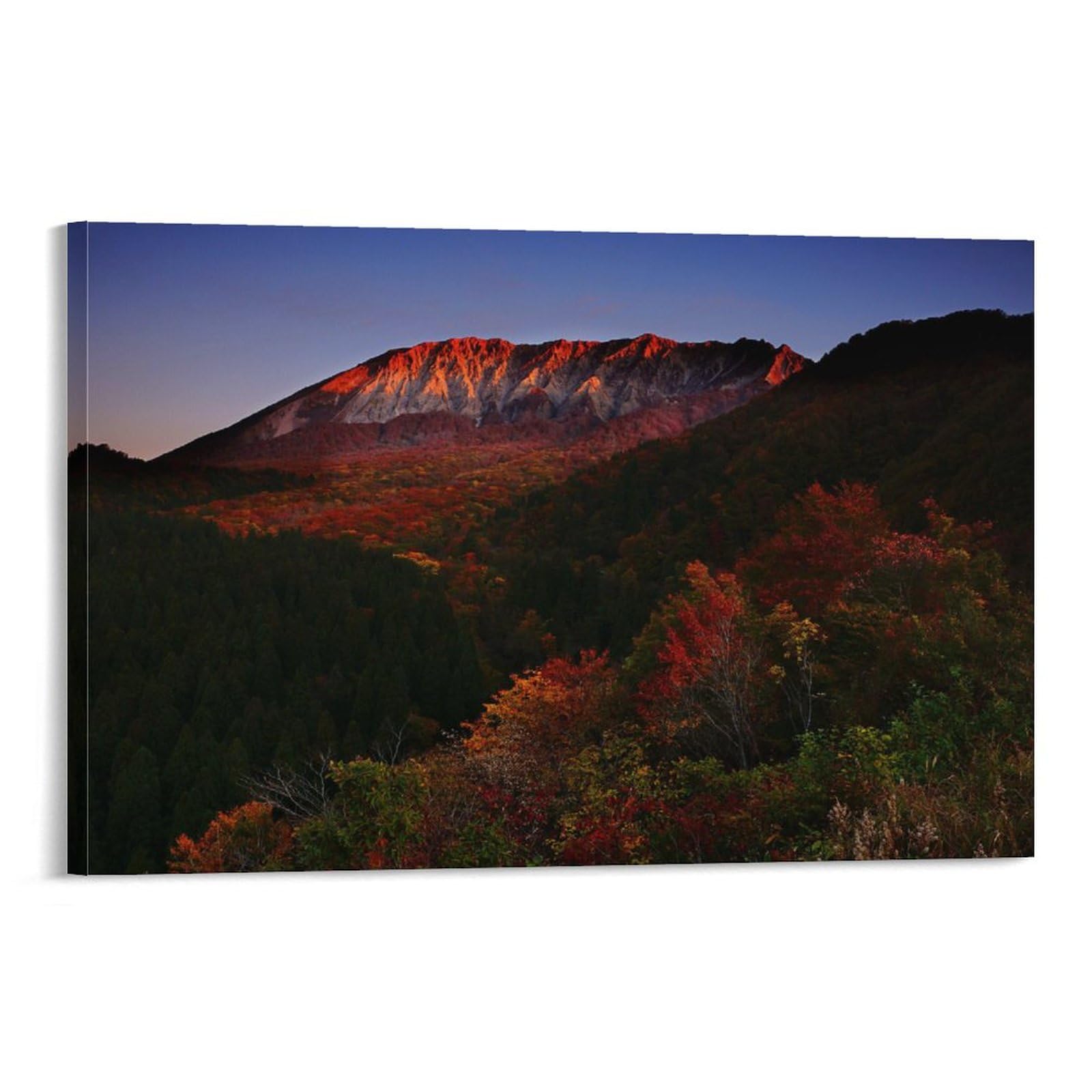 Amazon.co.jp: 絵画 鳥取県 鍵掛峠 朝焼けに染まる大山の南壁