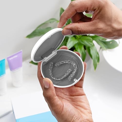 Miniatura 38 de Paquete de 2 fundas de retención compatibles con Invisalign, linda funda de alineador delgado de ortodoncia con herramienta de extracción y cepillo
