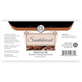 Oil of Youth Sandalwood Essential Oil - Therapeutic Grade for Aromatherapy, Diffuser, Meditation, Candle Soap Making - Dropper - 4 fl oz - Aromatherapy Diffuser Oil