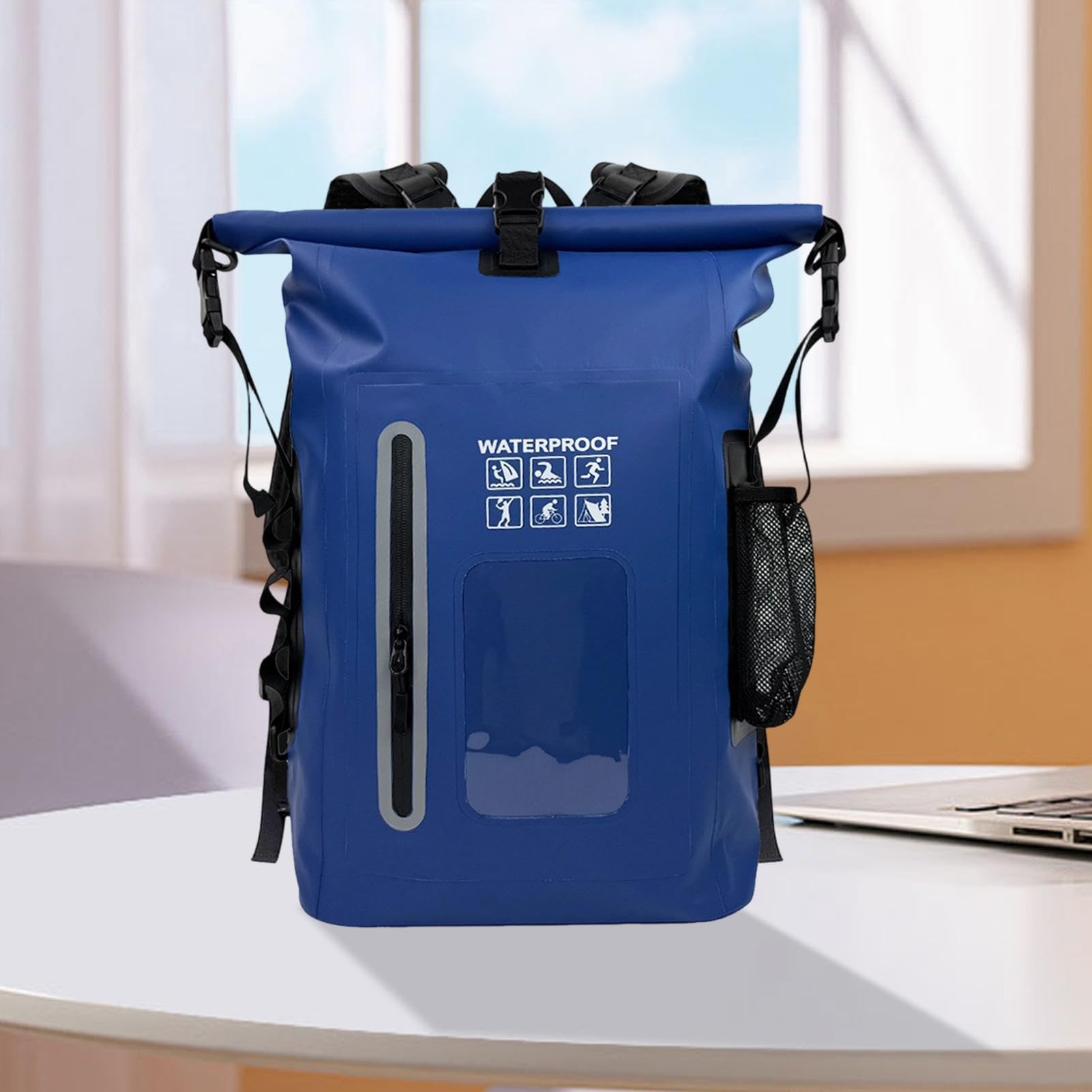 Wodoszczelny Plecak Suchy Rolowany Suchy Worek PVC | Wodoodporny Worek Kajakowy Na Rafting, Kajakarstwo, Paddleboarding, Pływanie, Snowboard, Wędrówki, Podróże, Sporty Plażowe