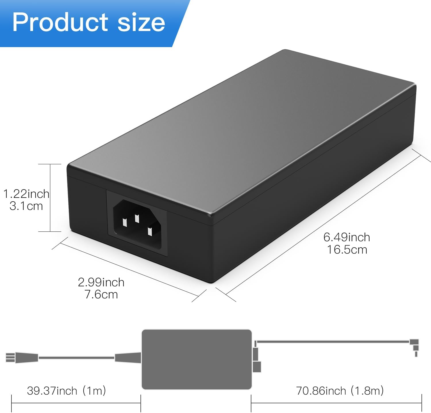 180W ADP-180TB H AC Adapter Fit for Asus ROG Zephyrus GA502DU GA502D GA502 GA502IU GA401 GA401I GA401II GA401IV TUF Gaming Laptop Charger F15 F17 FX505D FX505G Laptop Power Supply Charger
