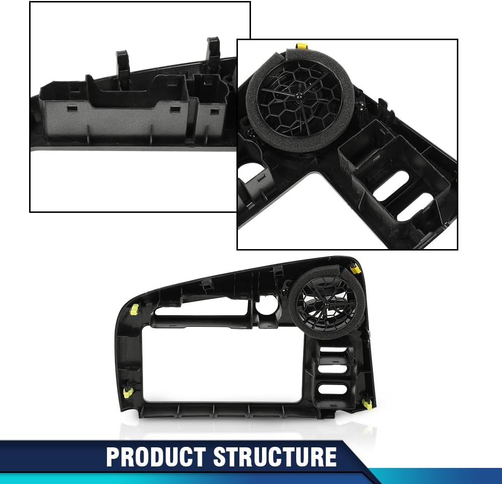 PIT66 Dash Center Radio Bezel Vent Compatible with 2003-2008 Toyota Matrix or Vibe with Same Button Configuration Silver