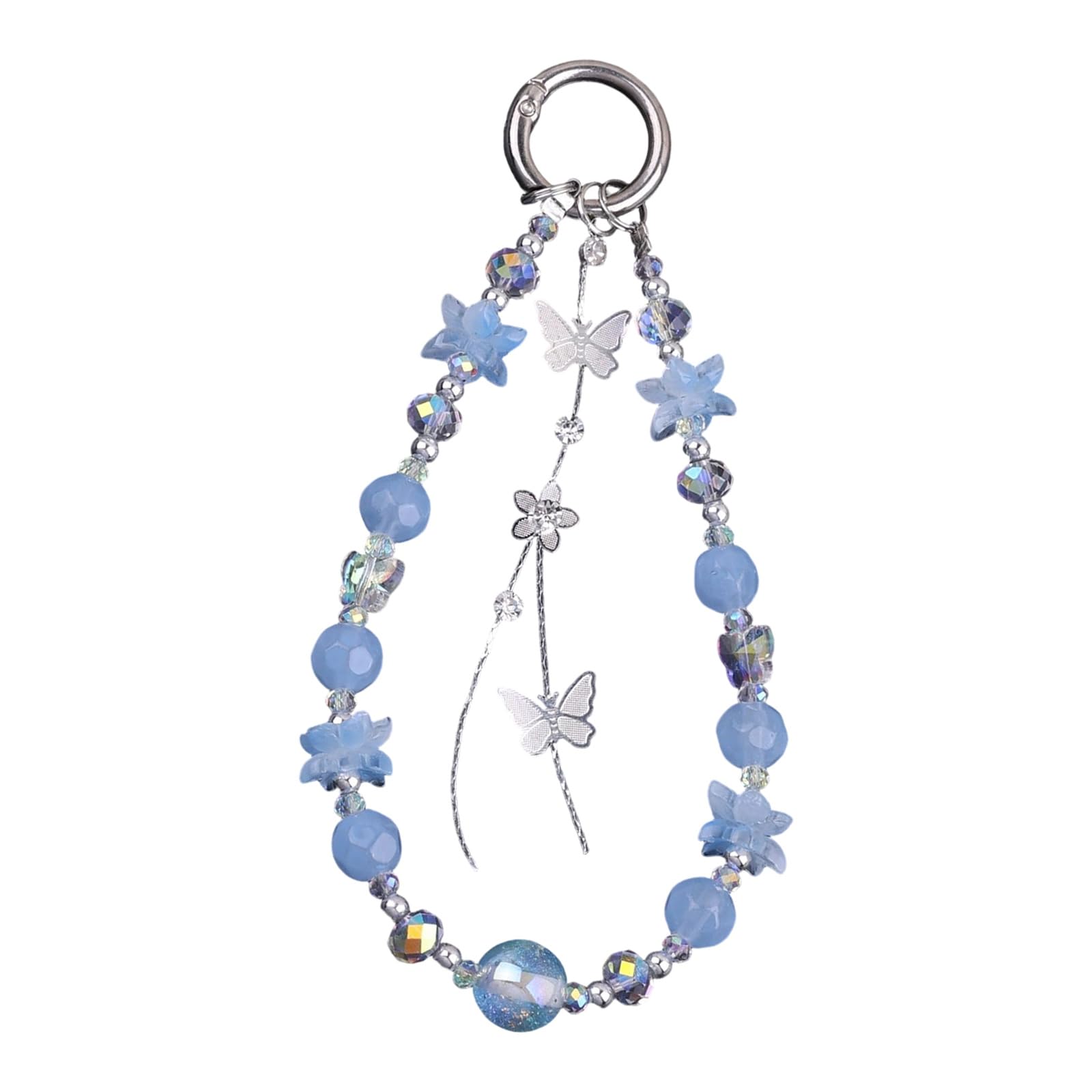 DAWTHTW And Floral Designs Keychain with Crystals Lightweight and Versatile Rings Accessory for Everyday Use Backpack Decoration