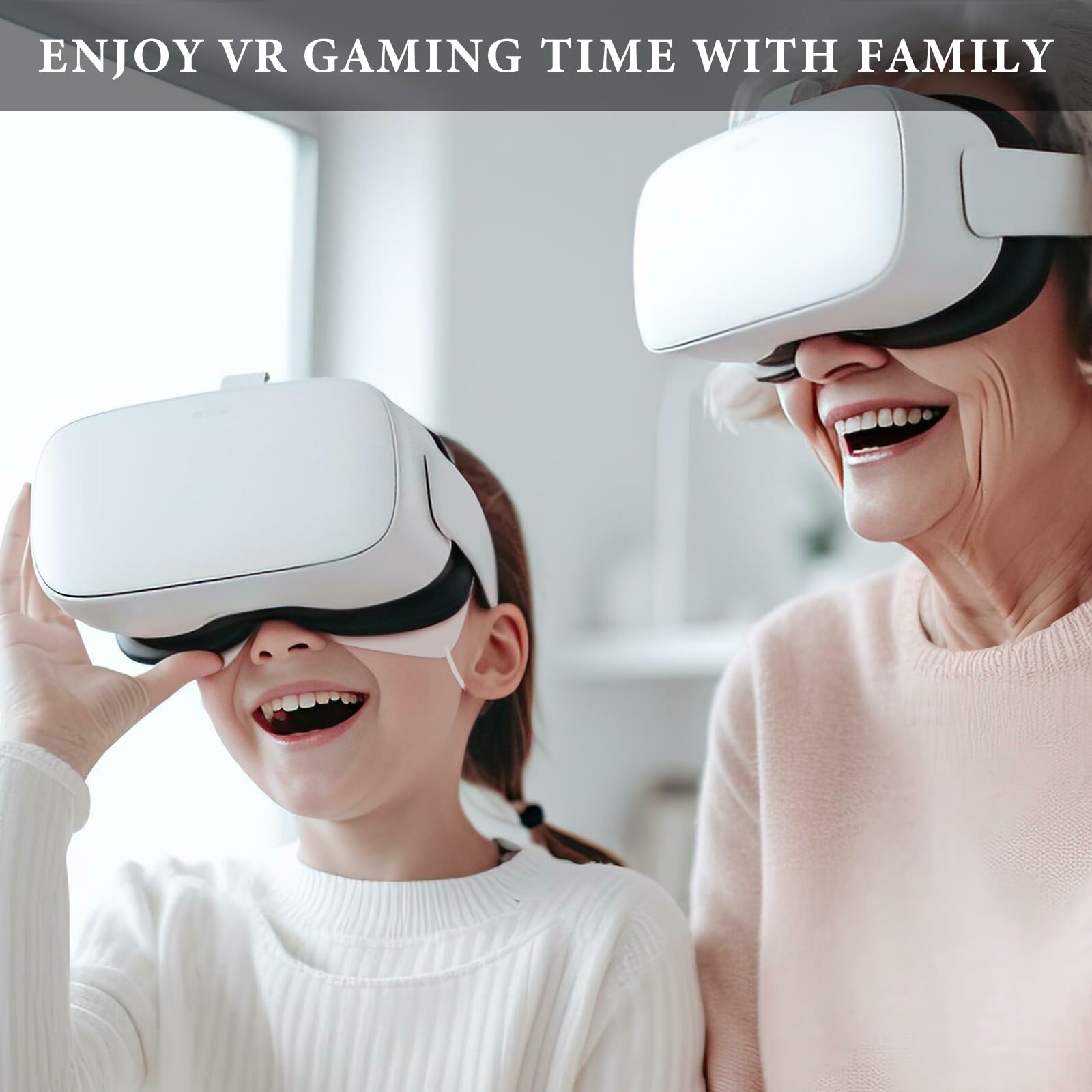 Geekria Lot de 100 Masques VR jetables compatibles Meta Quest 3, Quest 2, Quest Pro, PSVR 2, PICO 3, PICO 4, Protection des Yeux VR Blanc