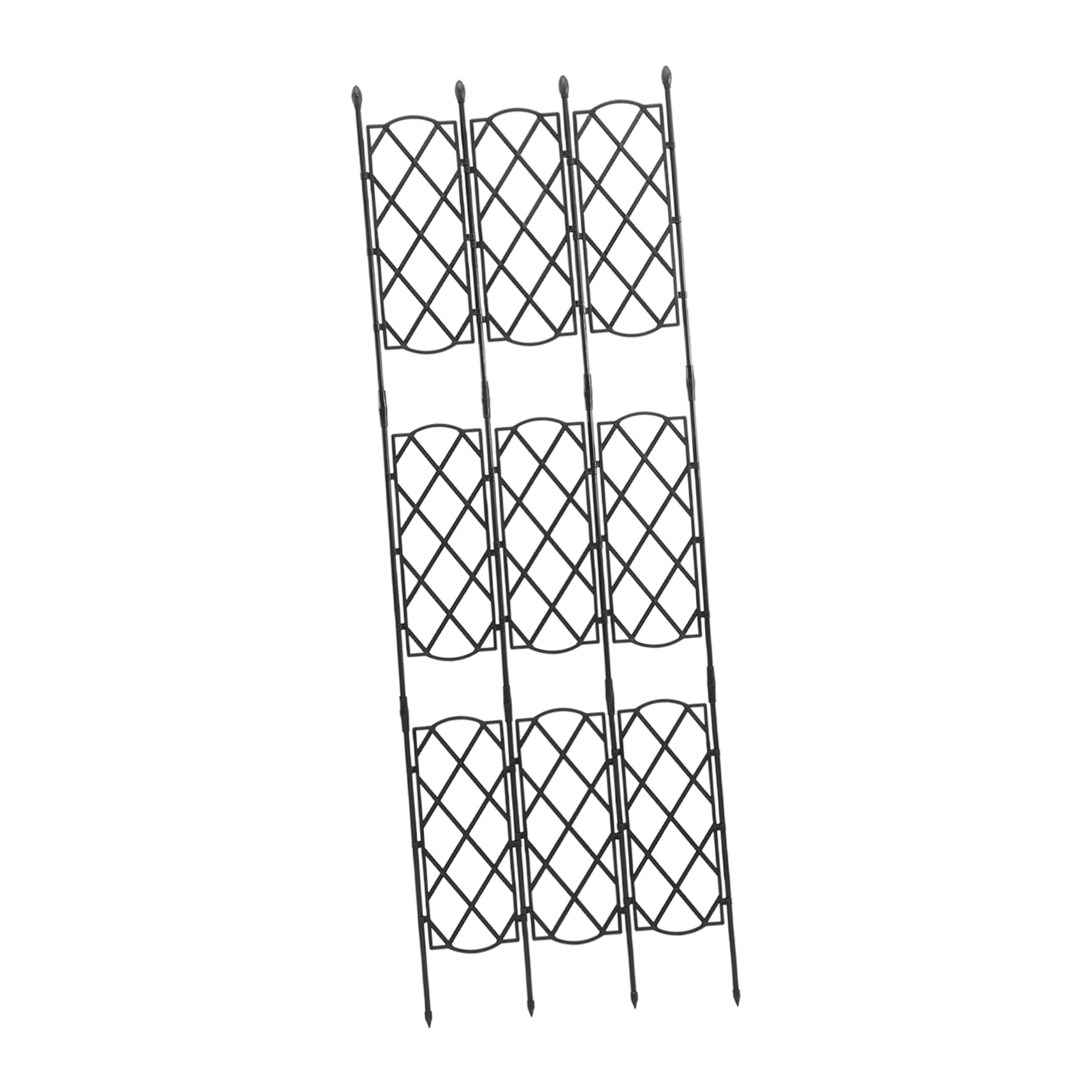 Treillis de Jardin pour Plantes Grimpantes, 1 Set, Acier Plastique