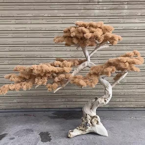 Artificial Tree Faux Podocarpus Plant Slik Fake Guest-Greeting Pine Tree for Home Decor Indoor or Outdoor Office Decoration Housewarming Gift(Size:2mx1.8m)