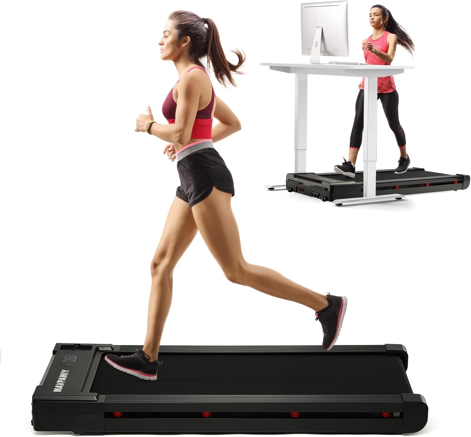 Under Desk Treadmill, Incline Walking Pad Treadmill for Home/Office Use - 2.25HP Quiet Treadmill for Walking and Jogging