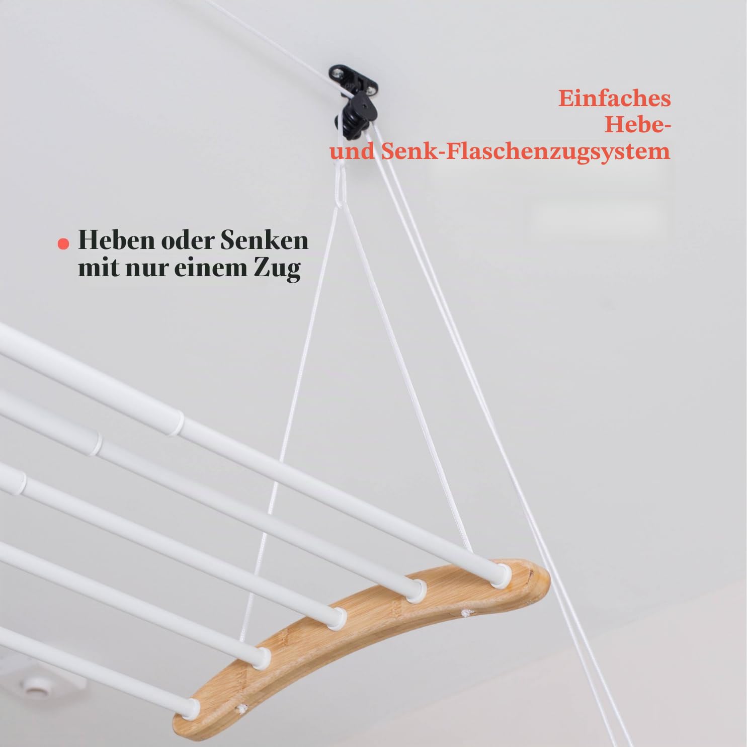 Home in Bold Deckenmontierter Wäscheständer für Wäsche, Platzsparend, Metall, Spannungsmontage, 21'' - 32''