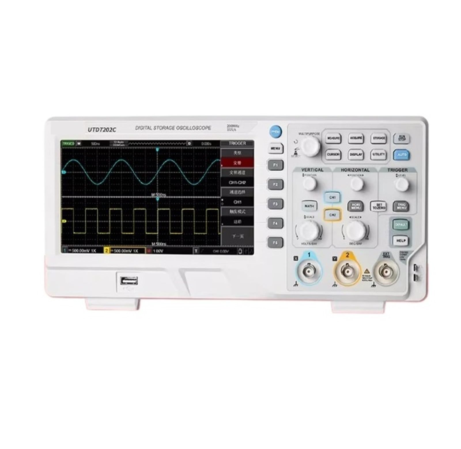 Oscilloscopio digitale UTD7202C 2 canali 200 MHz Larghezza di banda 1 GS/s