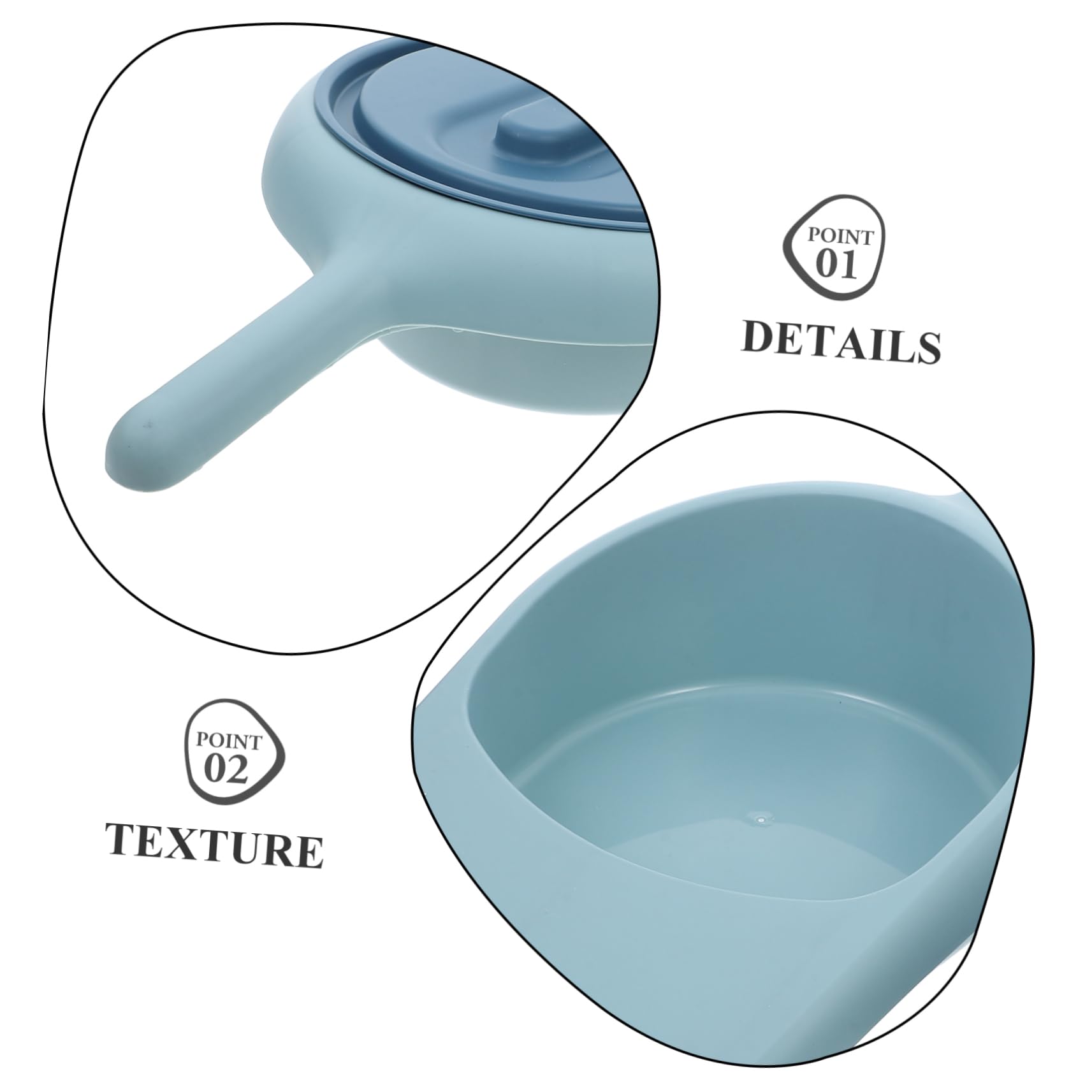 COLLBATH Padella per Anziani Allettati con Coperchio Antitrabocco Portatile in Pp per Donne e Uomini, Design Semplice e Moderno per Uso Ospedaliero e Domiciliare