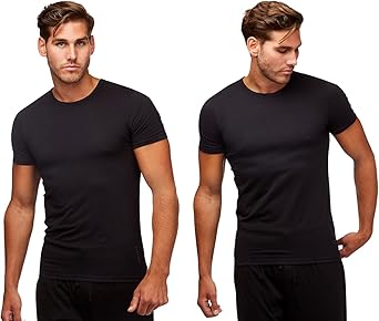 BOSS Men's 2 Pack Crew Neck Stretch Undershirts