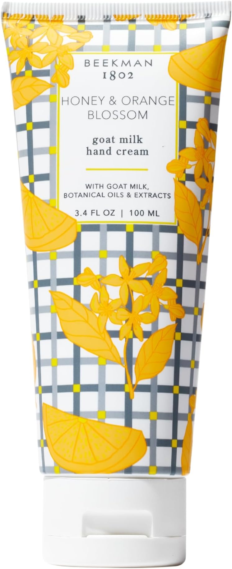 Beekman 1802 Pure Goat Milk Hand Cream, Honey & Orange Blossom - Scented - 3.4 oz - Moisturizing Lotion for Dry Skin - Anti-Aging Hydration - Good for Sensitive Skin - Cruelty Free