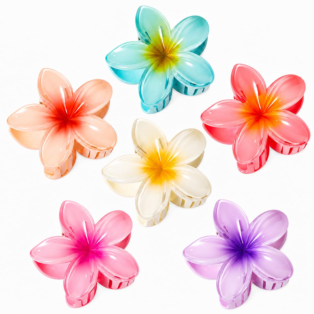 Vigorpace Flower Hair Claw Clips - Cute Beach Accessories