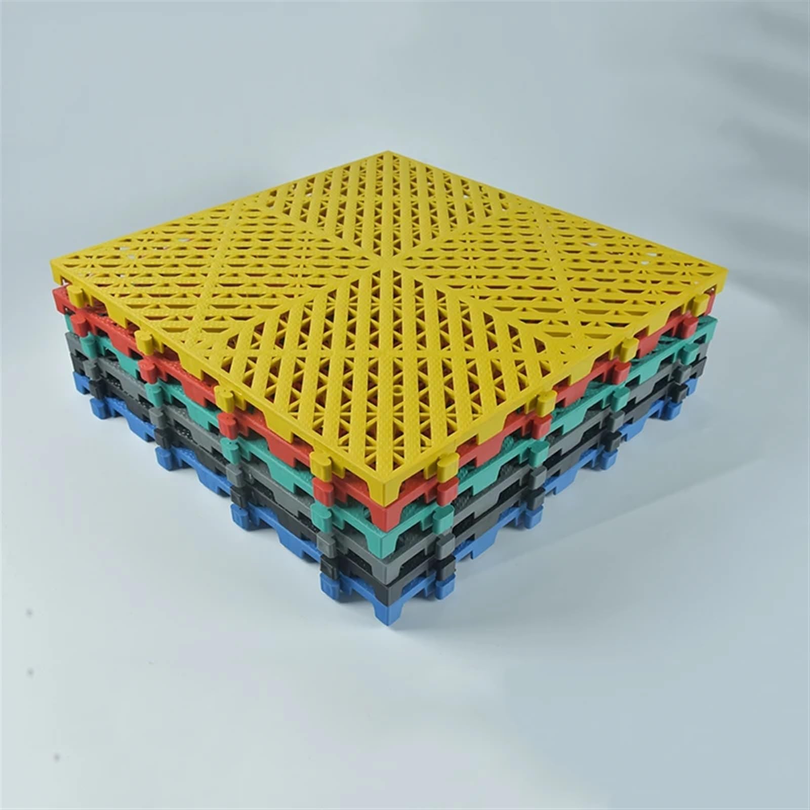 Baldosas industriales, Suelo Modular de Polipropileno for Garaje, baldosas for Lavado de Coches, 40 x 40 x 2 cm(Yellow)