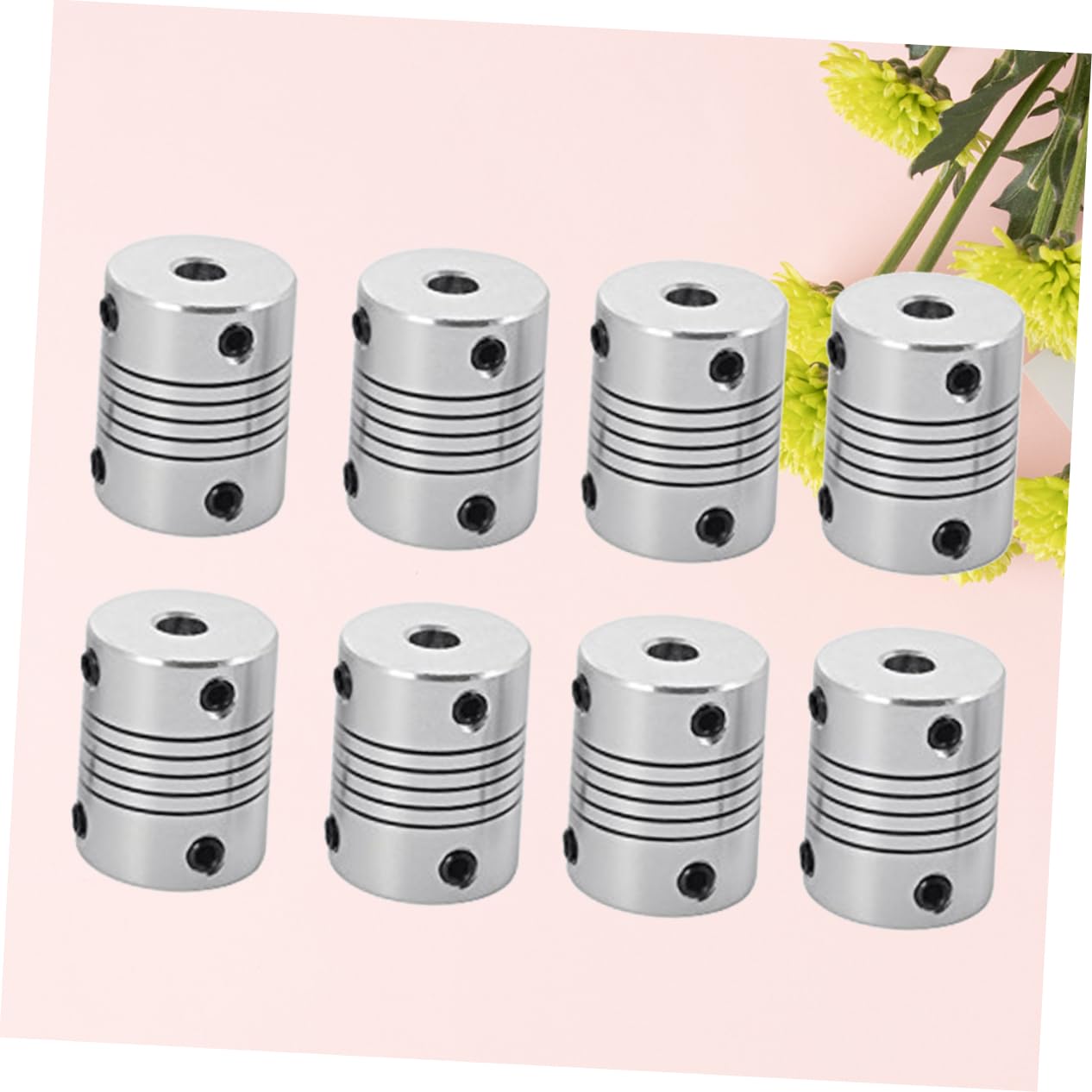 24 pièces accouplement à soufflet accouplement de faisceau accouplement d'arbre flexible accouplement d'entraînement flexible accouplement flexible sûr dé à coudre moteur pas à pas servomoteur pas à
