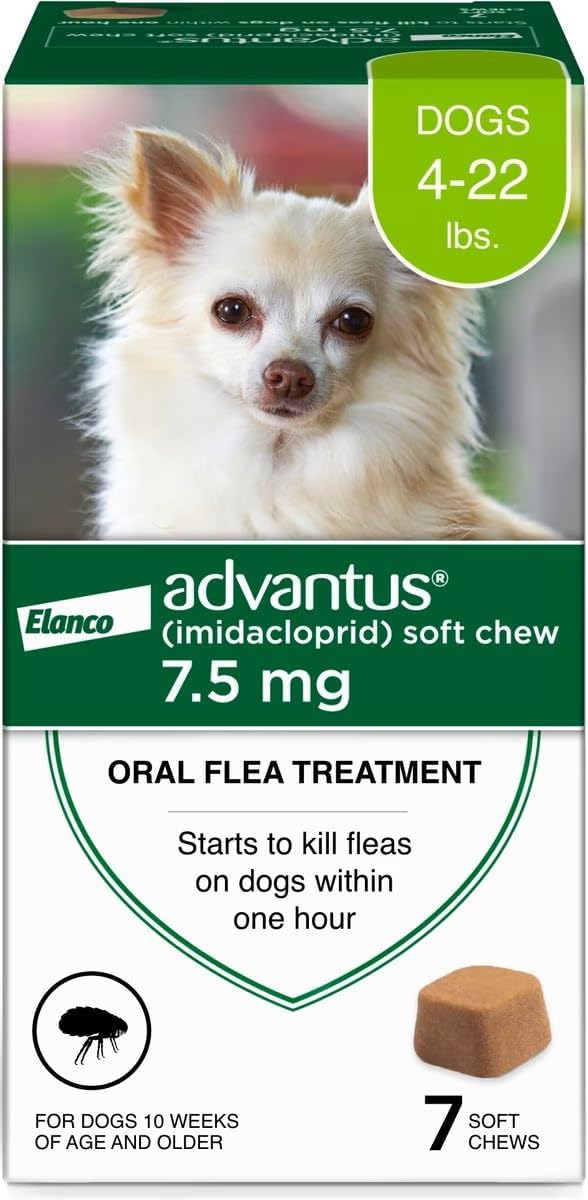 Dog Fast Acting Oral Flea Treatment Soft Chewable 4 - 22 lbs. | 7 ct.