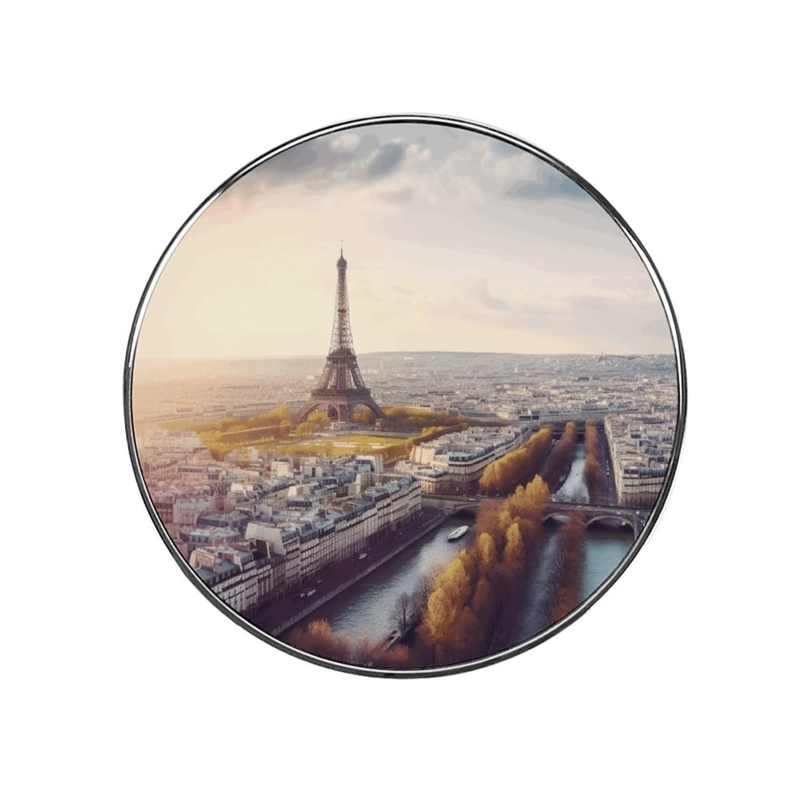 Aerial View of Paris Cityscape Magnetic Refrigerator Sticker Glass Strong Fridge Sticker Cute Refrigerator Magnets for Kitchen Office Whiteboard Cabinet Decorative Magnets for Gift