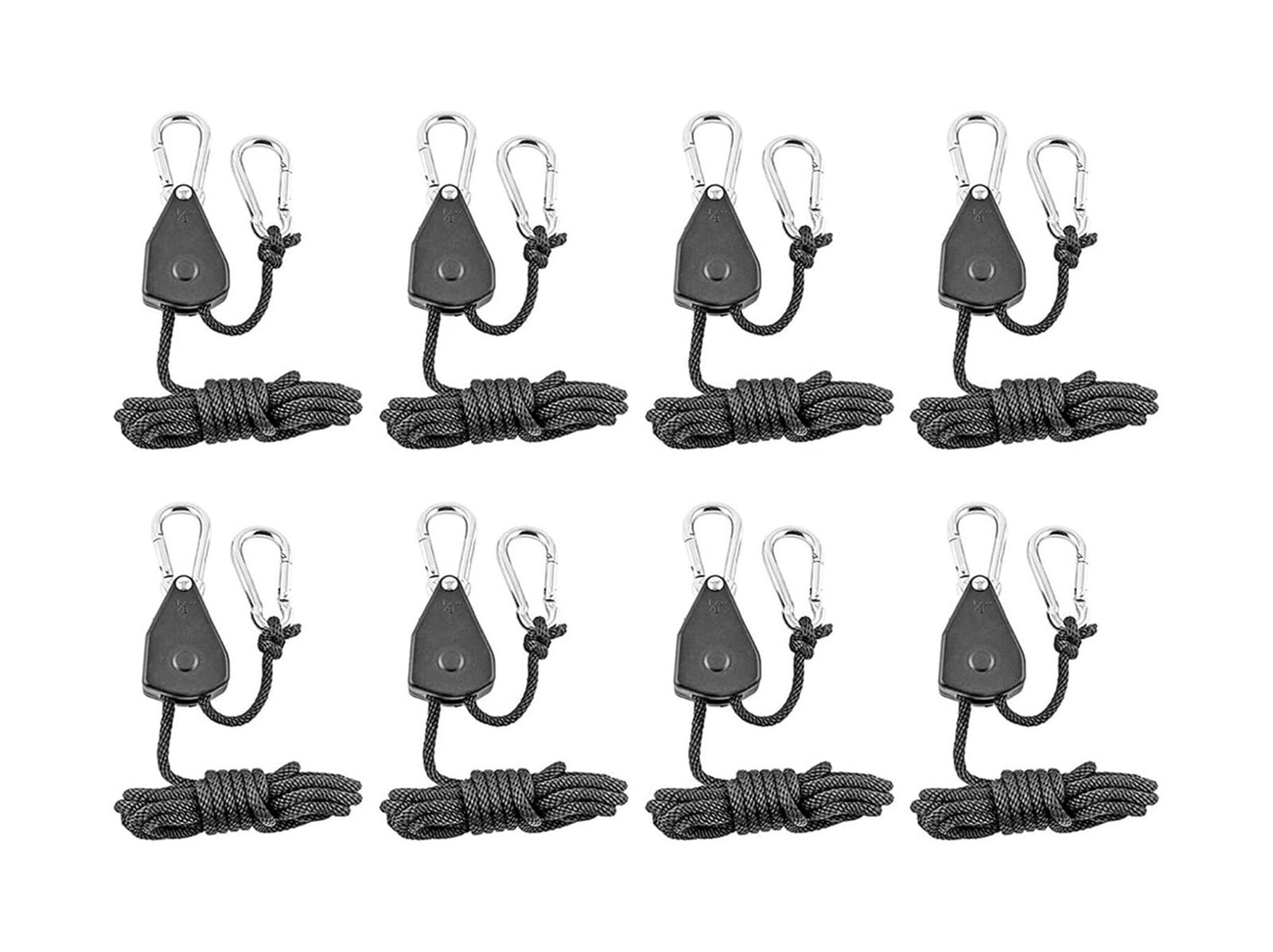 FJQFHH Gutter Hooks Shape, 8In Pulley Hook Tent Tie Down Rope Tightener Ratchet Hangers(4pc)