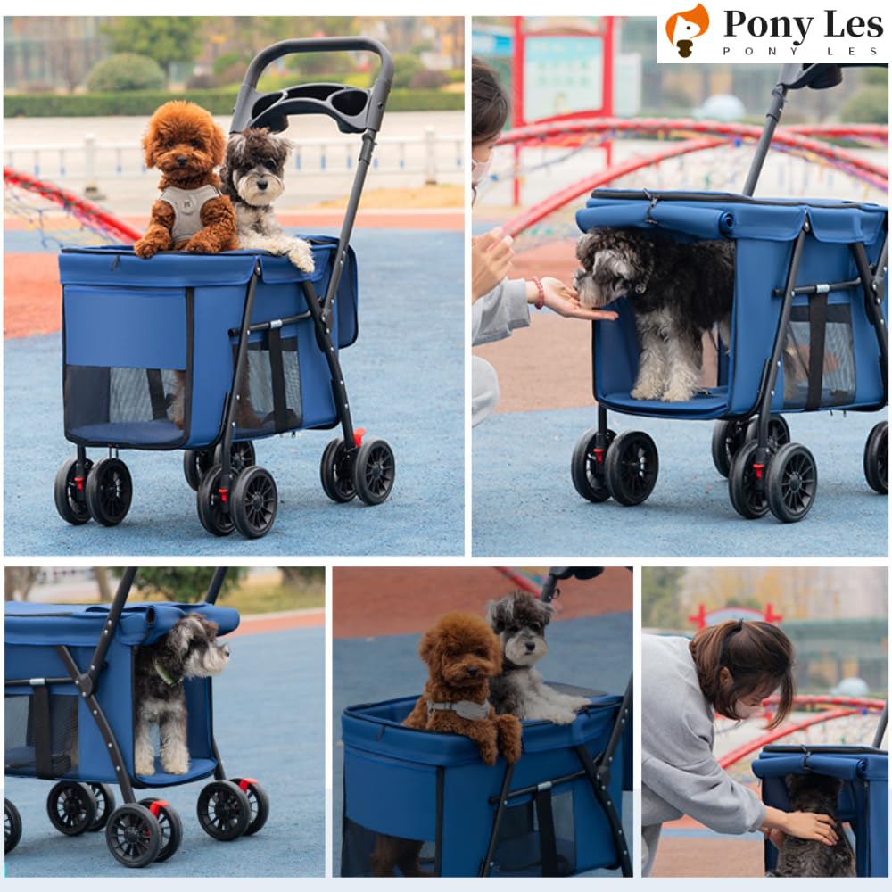 Amazon.co.jp: PonyLes ペットカート 中型犬 犬 バギー 多頭 軽量 小型