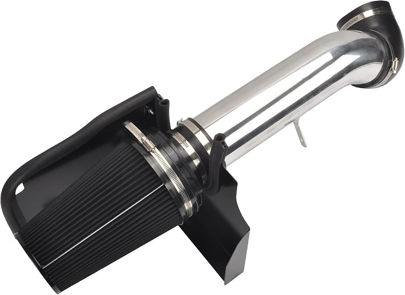 Sistema de admissão de ar frio 4" GESEXI com escudo térmico para GMC e Chevrolet V8 4.8L/5.3L/6.0L 1999–2006 – Kit