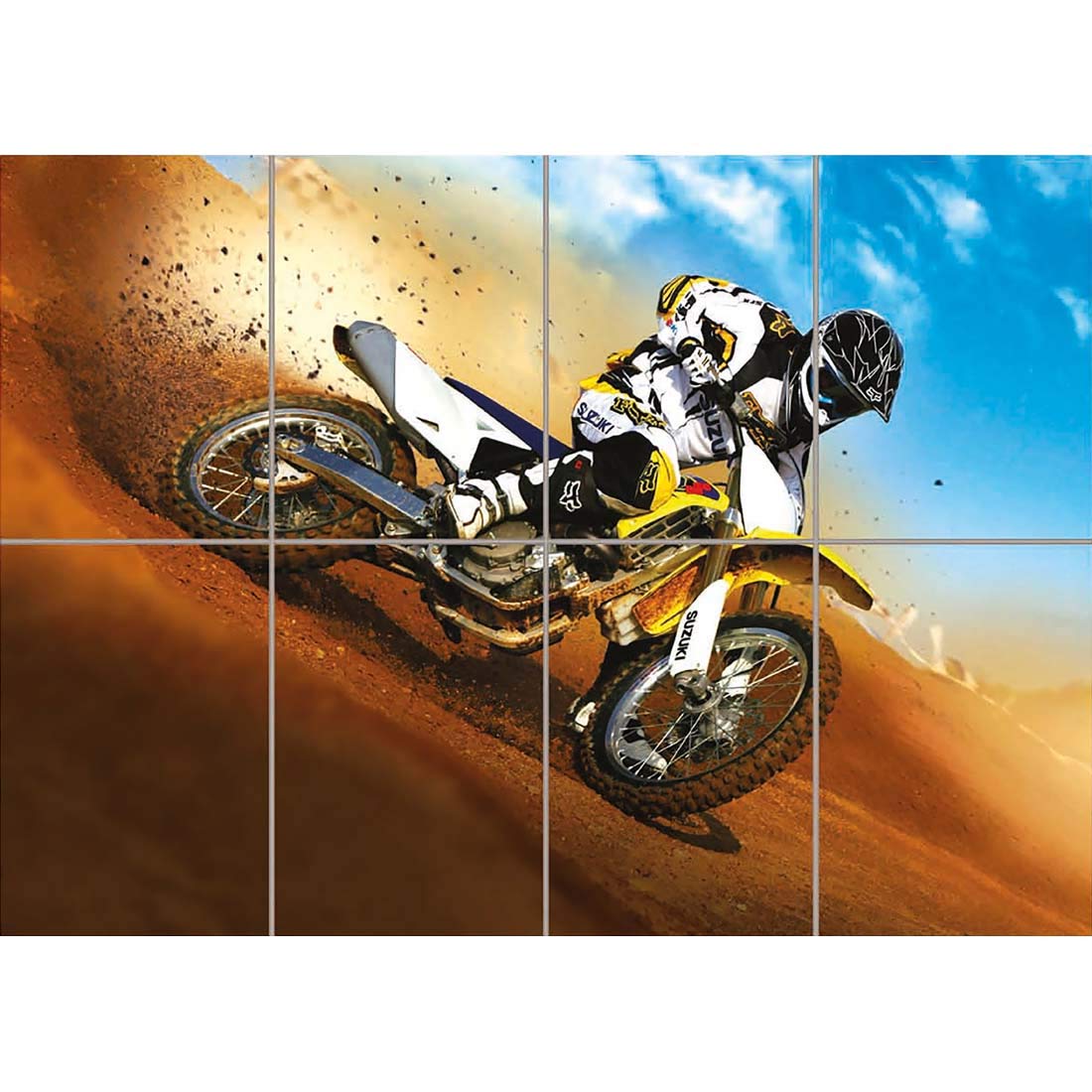 Doppelganger33 LTD Extreme Sport Bike Scrambler Moto Cross Dirt Wall Art Multi Panel Poster 33X47 Inch