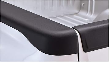 Bushwacker Ultimate BedRail Caps - SmoothBack w/o Stake Holes | 2-Piece Set, Black, Smooth Finish | 48523 | Fits 2007-2013 GMC Sierra 1500 Fleetside w/ 5.8 Bed