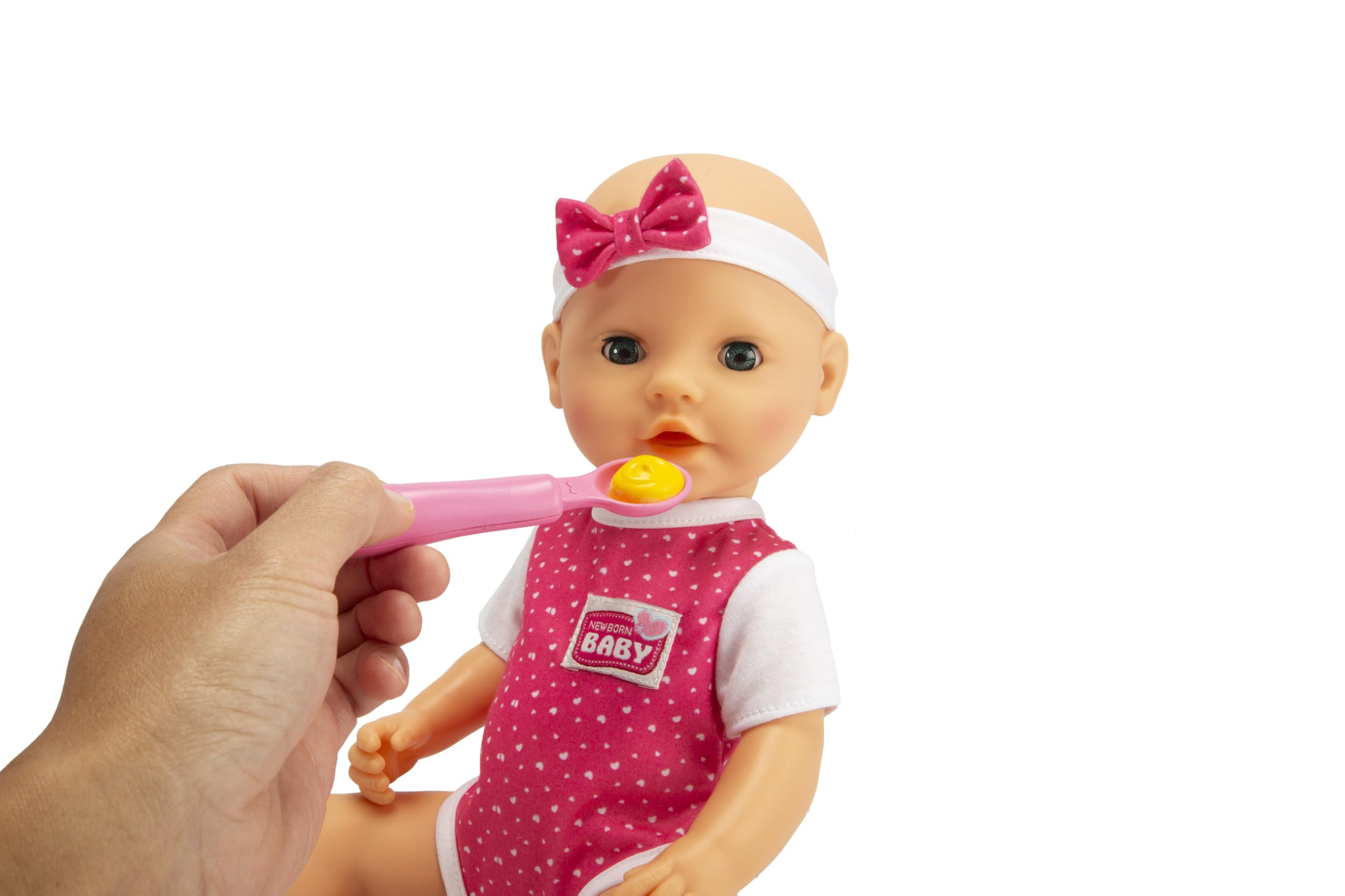 Simba New Born Baby Hungry - Juego de 5 cucharas mágicas con función de Sonido, hidratación y Humedad, 38 cm, a Partir de 2 años — view 5