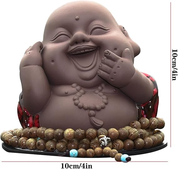 Buddha Statue Interesting Car Decoration Little Buddha Statue Home Decor Laughing Buddha Statue Creative Gifts Buddha Idol for Car Dashboard Buddha Ornaments (Color : D)