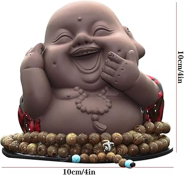 Buddha Statue Interesting Car Decoration Little Buddha Statue Home Decor Laughing Buddha Statue Creative Gifts Buddha Idol for Car Dashboard Buddha Ornaments (Color : D)