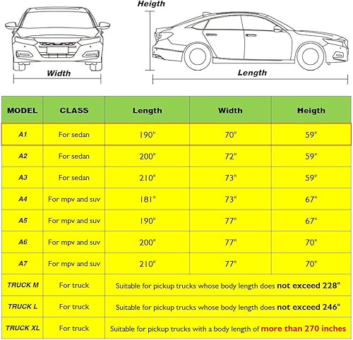 Miniatura 8 de Keyoog - La funda completa para automóvil de 6 capas es impermeable para todo tipo de clima, universal en todas las estaciones, prevención de nieve,