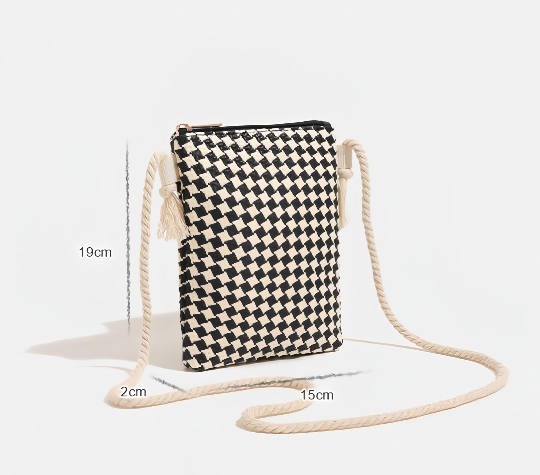 chelity Women's Four Seasons Straw Woven Shoulder Bag Tote Handbag Girl Summer Beach Purse (Light brown)