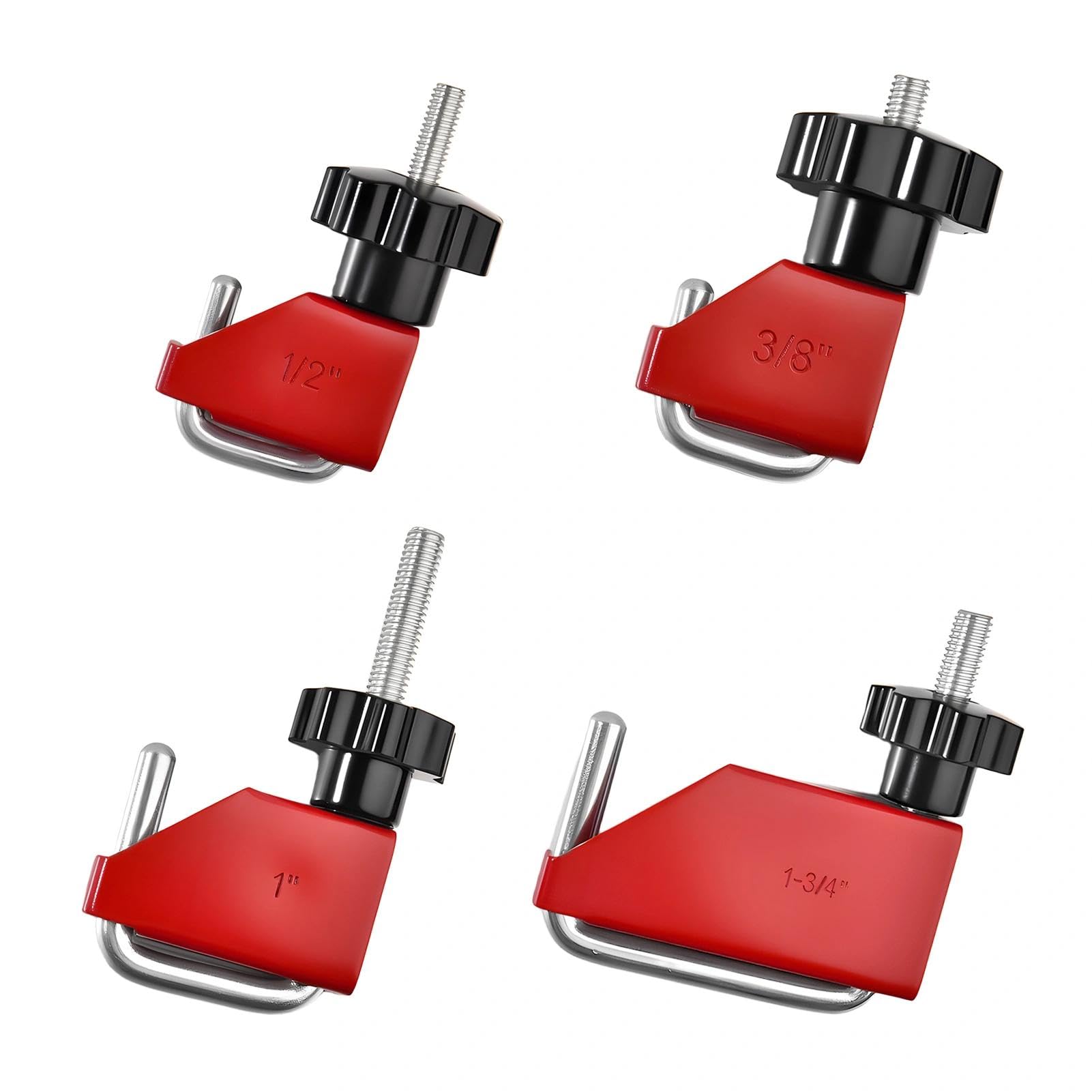 LEONTOOL 4PCS Hose Pinch Off Pliers Clamp Pliers for Flexible Brake Fuel Line Coolant Radiator Hoses in Tight Space, 3/8" 1/2" 1" 1-3/4" Automotive Fluid Gas Line Clamp Tool Without Damaging the Lines