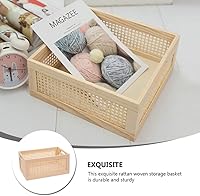 Vista 3 de DOITOOL Cesta de almacenamiento de mimbre, cesta de almacenamiento de bambú, cestas de artículos diversos, contenedor de almacenamiento