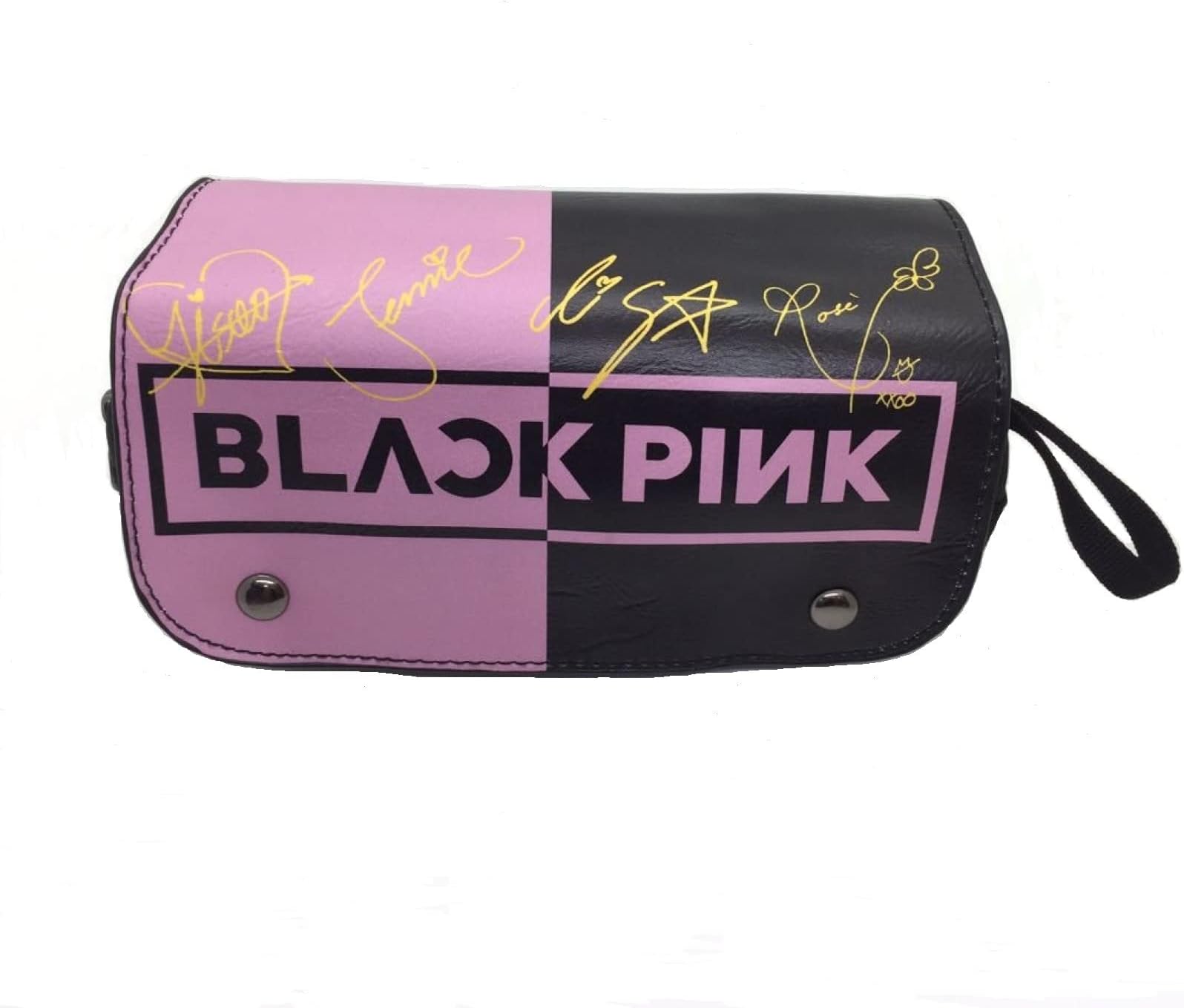 Blackpink Pencil Case, Large Capacity Canvas Exquisite Beautiful Pencil Case,Cosmetic Bags,with Multiple Compartments for Boys, Girls, Students and Office Supplies (A)
