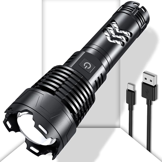 Rechargeable LED Flashlights High Lumens, 120000 Lumens Super Bright