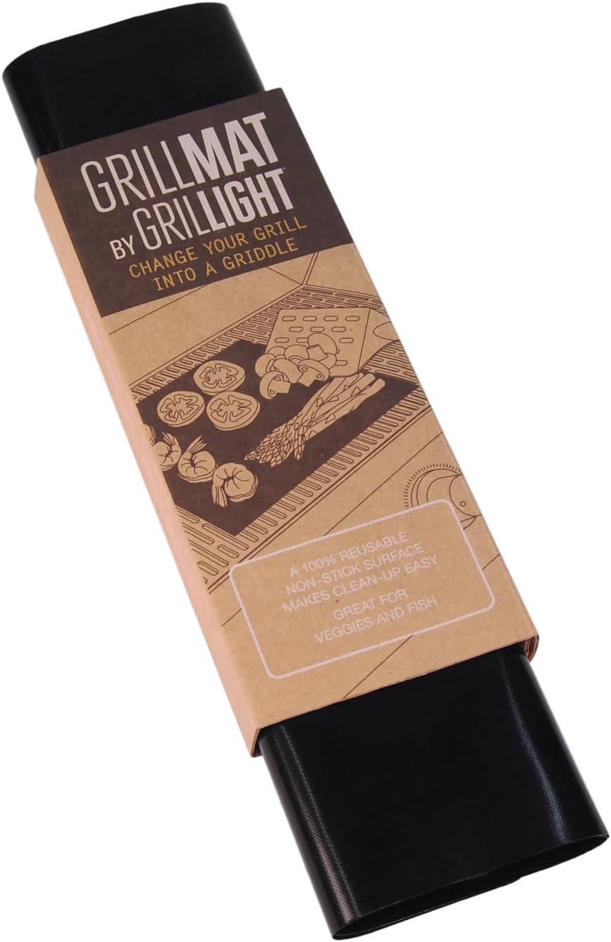 Grill Mats by Grillight for Outdoor Grill, Non Stick Set of 2, BBQ Grill Mat Baking Mats BBQ Grill Accessories Reusable, Works on Gas, Charcoal, Electric Grill - Turn Your Grill into a Griddle : Patio, Lawn & Garden