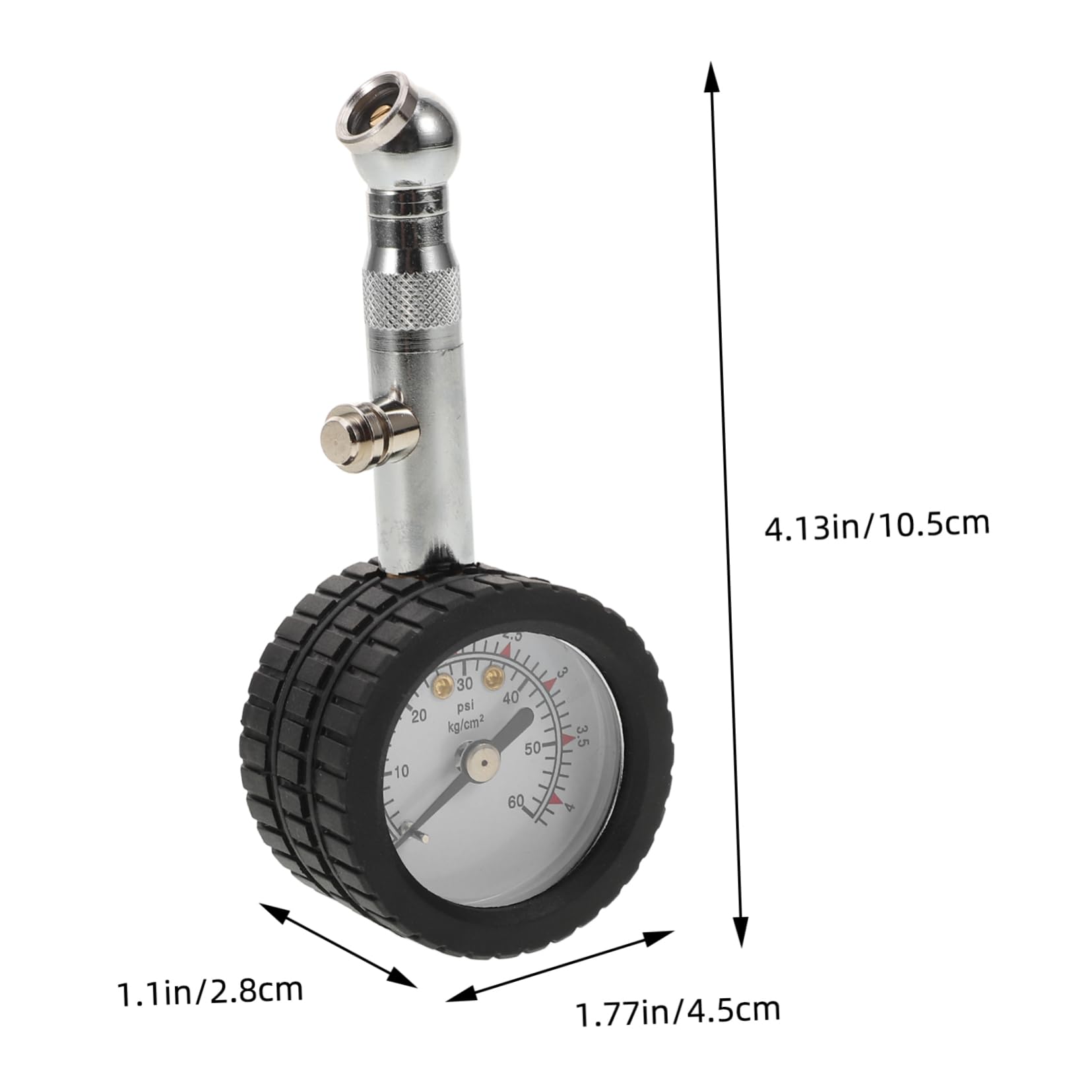 NUOBESTY 4 Teiliges Reifendruckmessgerät Auto Reifendruckmessgerät Vergaser Druckprüfgerät Automatisches Pro Einspritzdruckprüfer Kit Monitorstecker Deflatoren Reifensensor