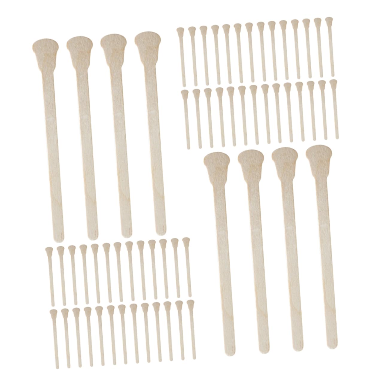 100PCS Disposable Wooden Waxing Sticks Eyebrow Applicator Spatulas for Hair Removal Gentle Sanitary for Home Travel Beauty Salons