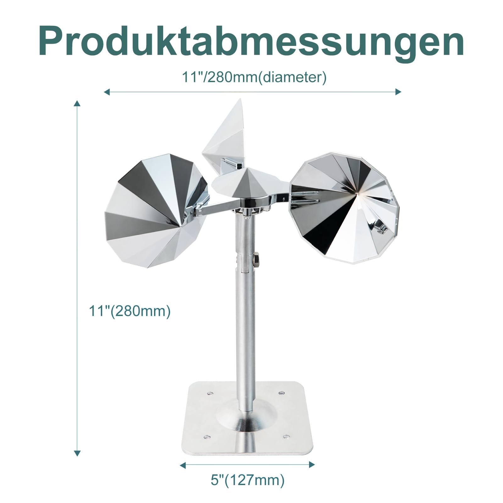 OFFO Taubenabwehr, Vogelabwehr Windspiel Specht Abwehr, 360° Reflexion, mit Aluminium-Basis, Vogelschreck Vogelabwehr, Specht Abwehr Fassade,1Stück.