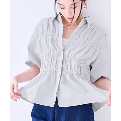 [ビス] シャツ シャーリングバルーンシャツ レディース　フリーサイズ