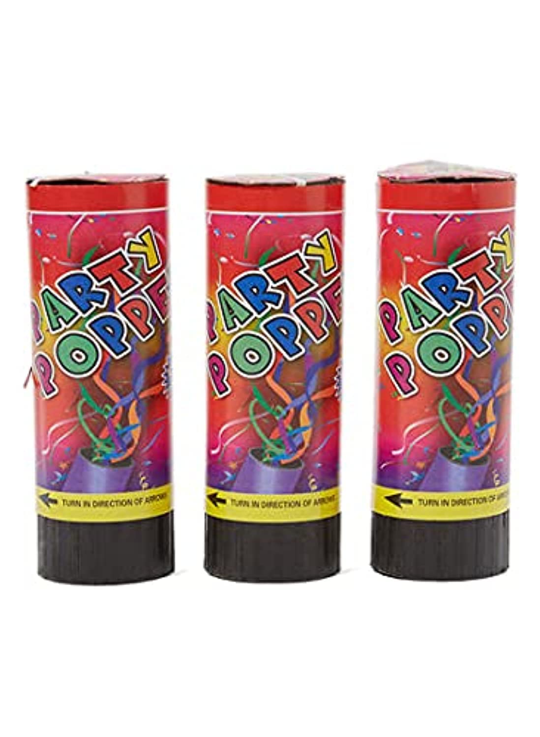 PARTY TIME - 3-Piecea Spring Loaded Party Popper Sprays (11 centimeter)