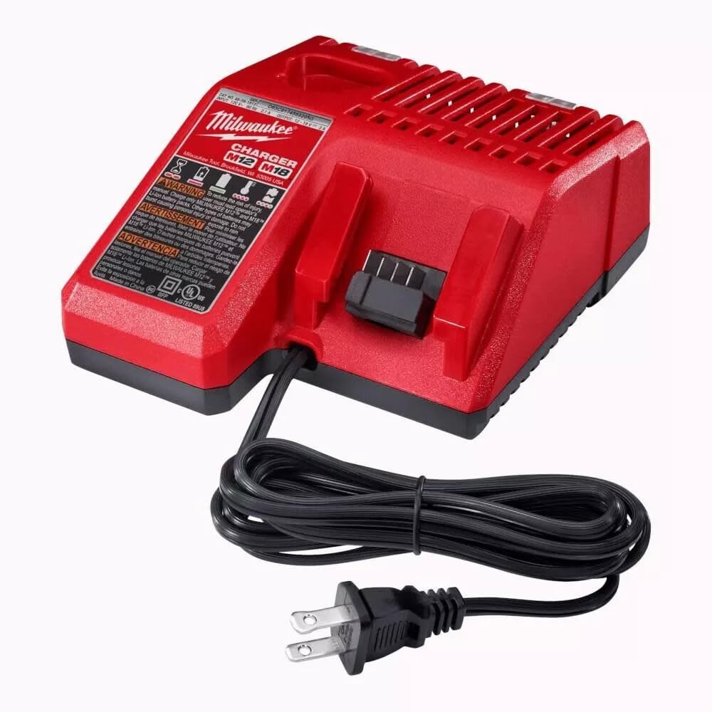 for Milwaukee 48-59-1812 M12 M18 18V 12V Dual Voltage Battery Charger
