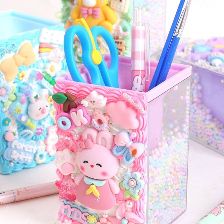 ハンドメイド】ホイップデコ ペン立て ハンドメイド】ホイップ