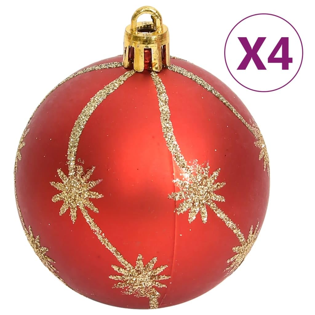 Decor - Juego de 108 bolas de Navidad doradas y rojas, decoraciones de temporada y festividades