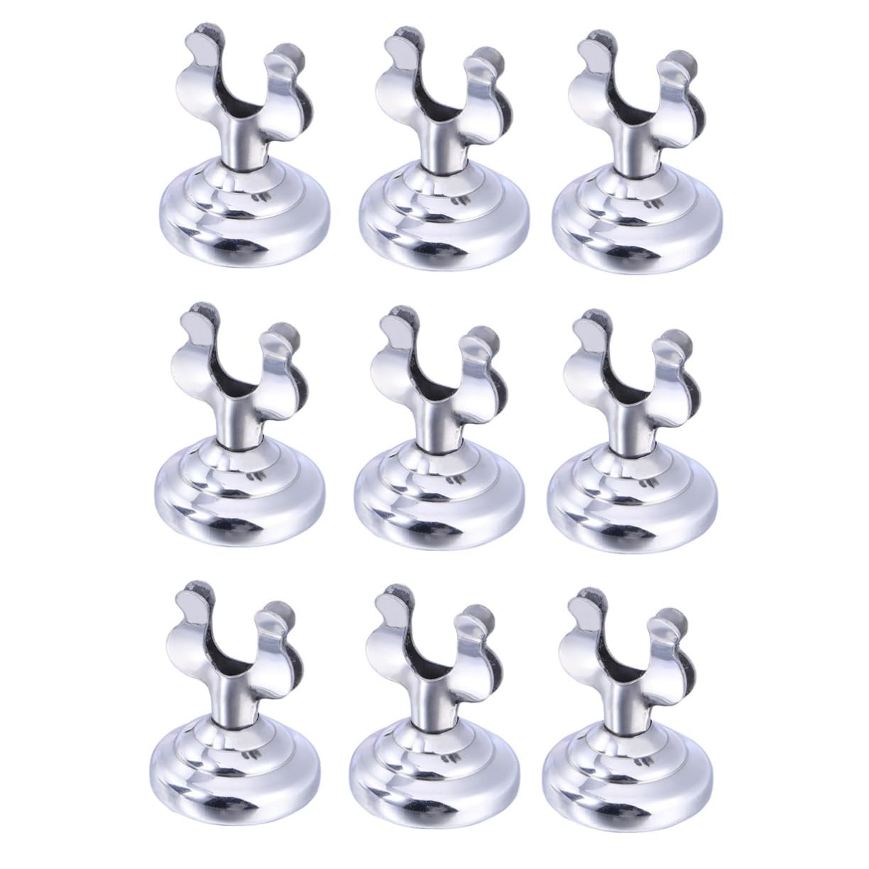 NUOBESTY 3 Juegos De Soportes De Menú De Acero Inoxidable Portátiles Para Números De Mesa Tarjetas De Lugar Para Restaurantes Bodas Y Oficinas. 3 Unidades.